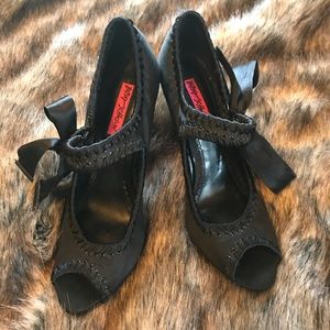 Hersey Johnson open toe stilettos